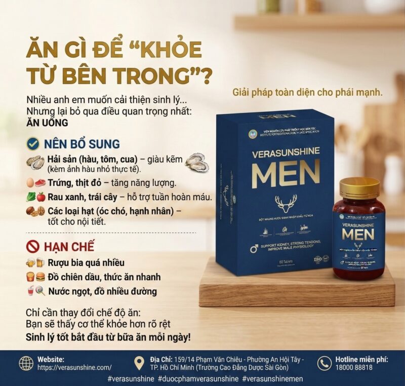 Verasunshine Men - Bí quyết nâng cao bản lĩnh phái mạnh toàn diện