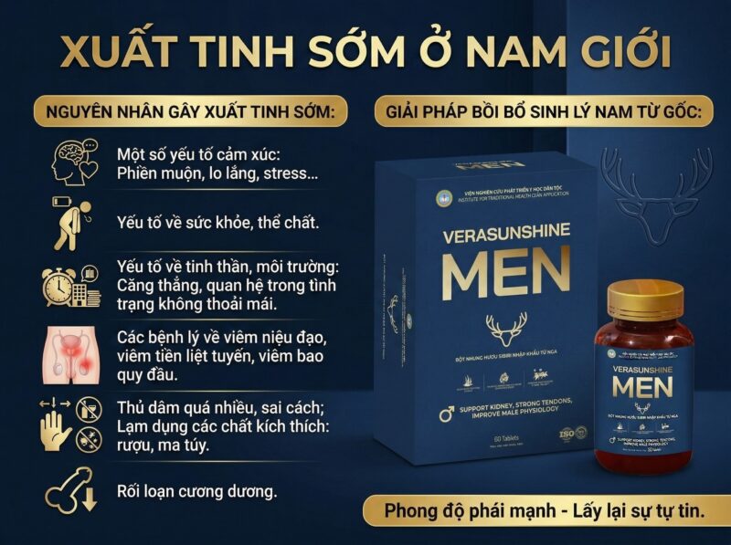 Verasunshine Men - Giải pháp bồi bổ sinh lý nam từ gốc