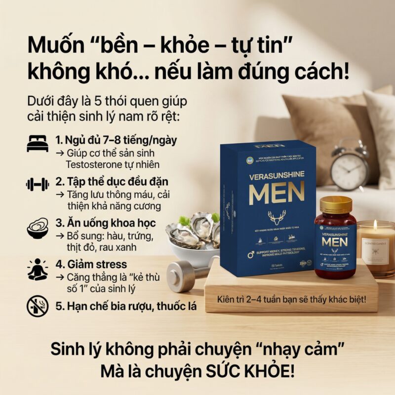 Verasunshine Men sinh lý không phải chuyện nhạy cảm mà là chuyện sức khỏe