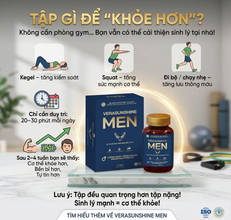 Tìm hiểu về Verasunshine Men - Tập đều quan trọng hơn tập nặng