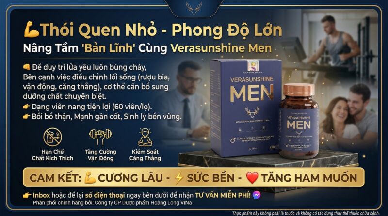 Verasunshine Men chính hãng - Sản phẩm hỗ trợ tăng cường sinh lý nam