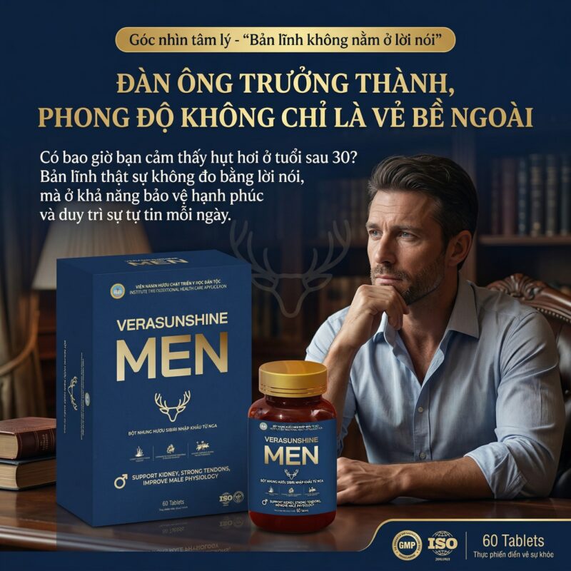 Verasunshine Men là sản phẩm hỗ trợ tăng cường sinh lý nam