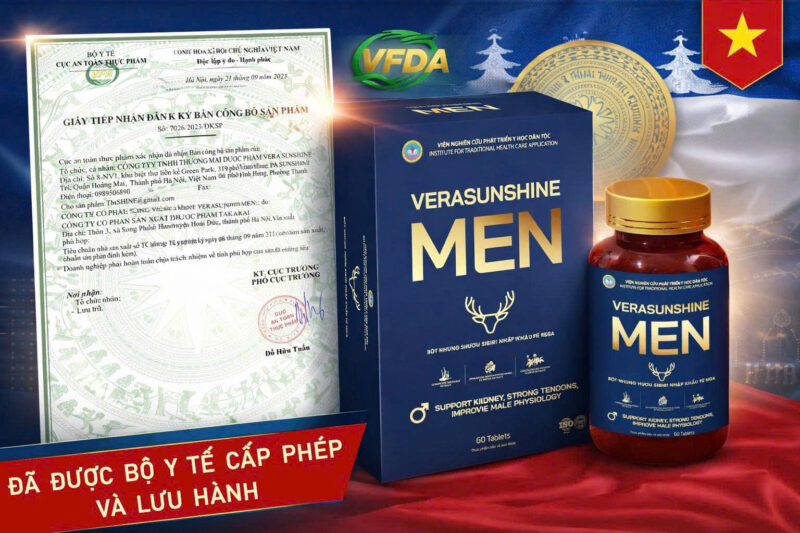Verasunshine Men sản phẩm hỗ trợ sức khỏe dành riêng cho nam giới
