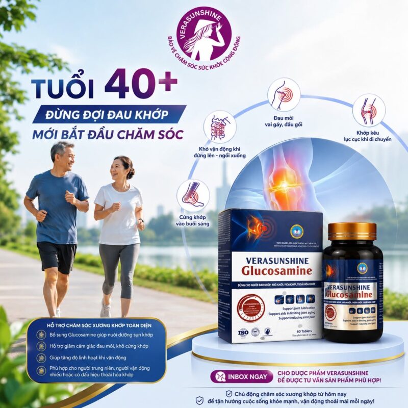 Verasunshine Glucosamine - Hỗ trợ chăm sóc xương khớp toàn diện