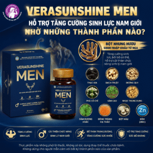 Verasunshine Men hỗ trợ tăng cường sinh lực nam giới nhờ những thành phần nào?