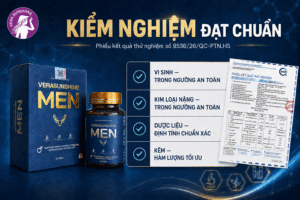 Verasunshine Men kiểm nghiệm đạt chuẩn