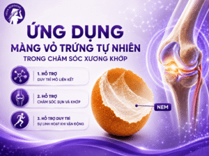 Ứng dụng màng vỏ trứng tự nhiên trong chăm sóc xương khớp