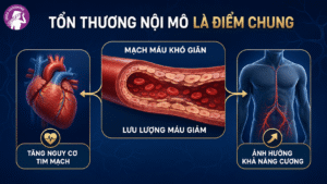 Mối liên hệ của rối loạn cương dương và tim mạch: Tổn thương nội mô