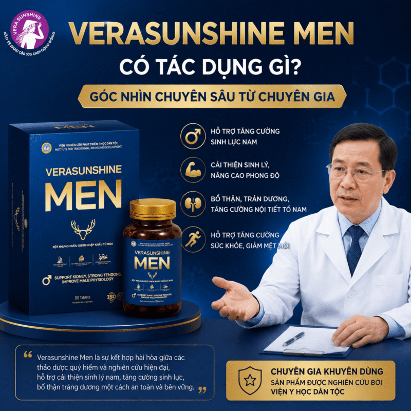 Verasunshine Men có tác dụng gì? Góc nhìn chuyên sâu từ chuyên gia