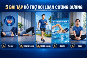 5 bài tập hỗ trợ điều trị rối loạn cương dương