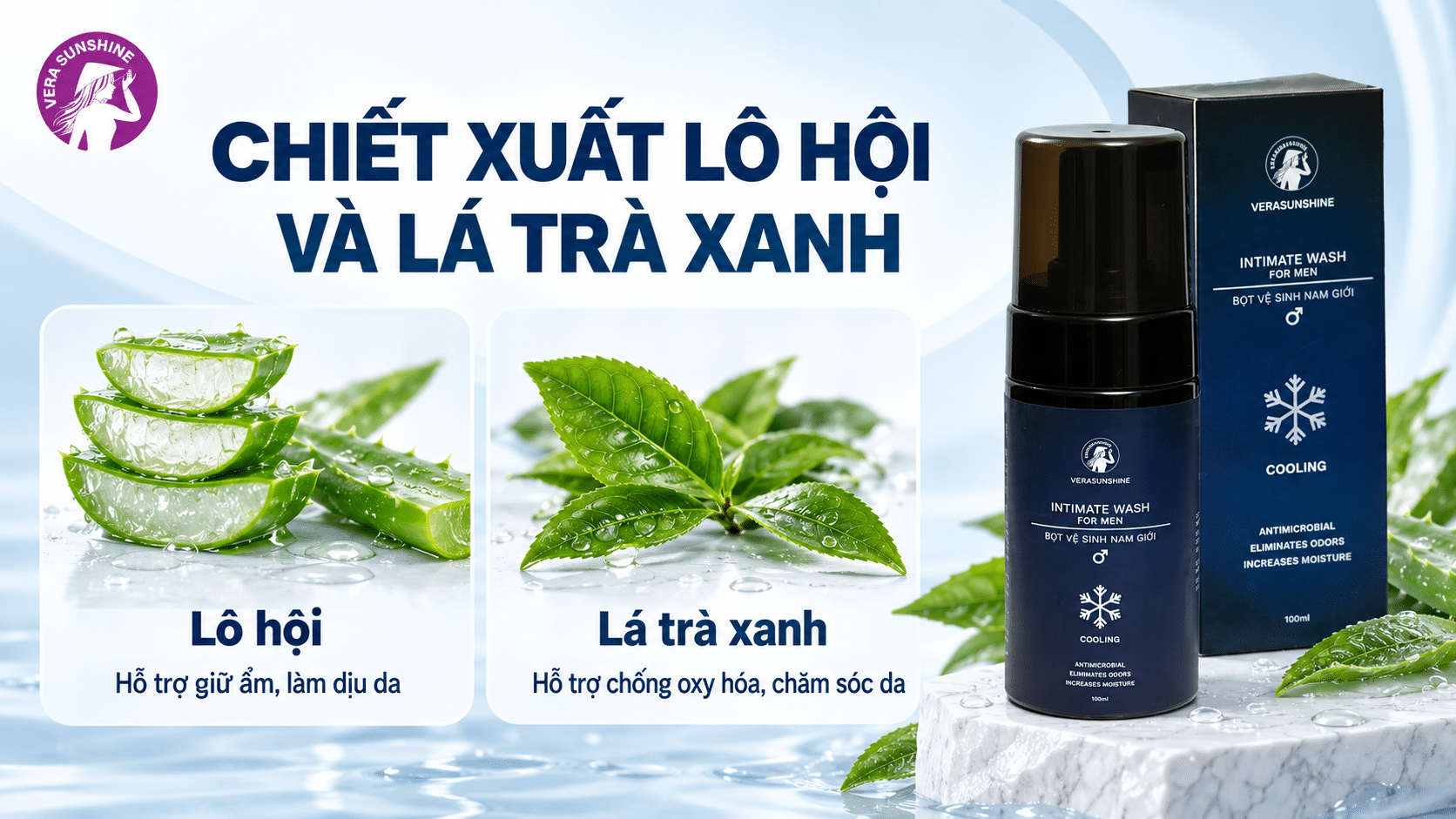 Bọt vệ sinh nam Verasunshine chiết xuất từ thiên nhiên